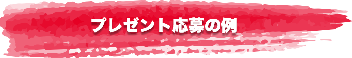 プレゼント応募例